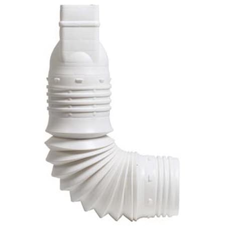 ADP53229 2 X 3 In. White Down Spout Adaptor